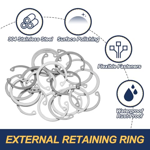 20Stuks 30mm ID Interne bewaring Ringen E-Clip Snap Ring 304 roestvrij staal 3