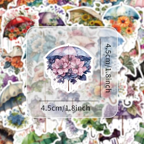 Paraplu Stickers voor tieners en volwassenen, 50 stuks paraplu Vinyl Sticker Set, Auto, Motorfiets, Fiets, Skateboard, Snowboard, Bagage, Laptop, Koffer, Helm, Motorfiets, Computer 3