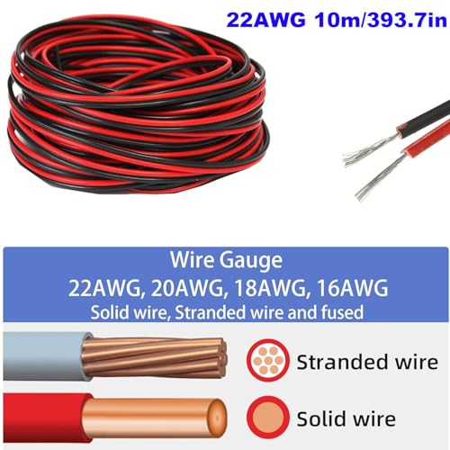 10 Pack led Light Strips Connectors 10mm 2 Pin Solderless Transparant 5V 12V 24V LED Tape Light Connectors met 32.81FT 22AWG Kabel 3