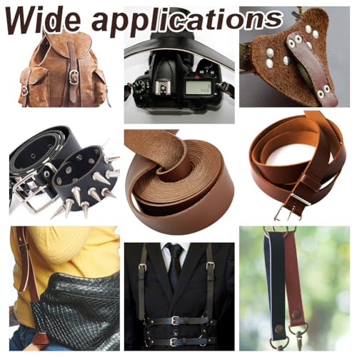 PU lederen armband, 25mm brede platte lederen riemen voor one-sided gereedschap, lederen Strips voor sieraden ambachten, DIY Projecten, kameel 5