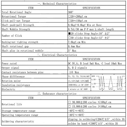 10 Set EC11 360 Degree Rotary Coder, 5 Pin EC11 Audio Digitale Potentiometer, Rotary Encoder Module met schakelaar en draaiknop voor auto-elektronica Multimedia Audio 4