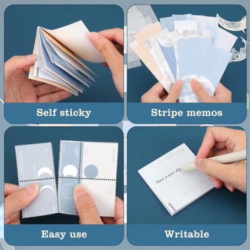 63 Stuks Maan Versiering Scrapbook Papier Pack, Journaling Supplies voor Galaxy Planet Space Sticker Art Journaling Planners DIY Collage Albums Esthetische Ambacht Materialen 3