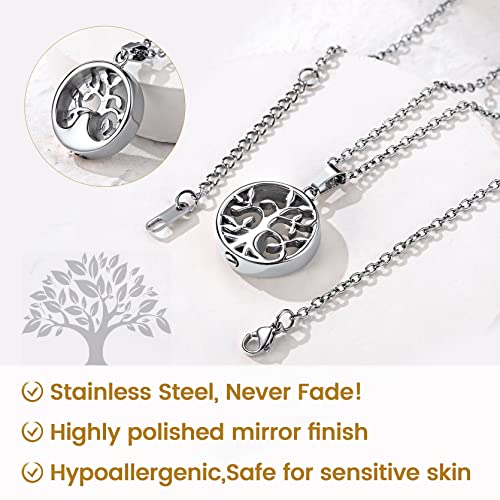 Juwelen Roestvrij stalen Urn Ketting voor As voor mannen Vrouwen, Gepersonaliseerde Foto Keepsake Urns Hanger Kettingen Waterdicht Gegraveerde Crematie sieraden, Kat Kruis Kubus Hart 5