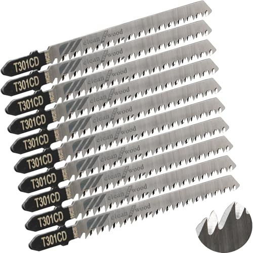 10 stuks puzzelmessen set met opbergbuis, geavanceerde T301CD, puzzelblad voor het snijden van hout, PVC en kunststof