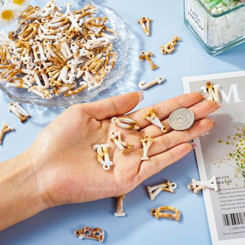 150G nummer & letter acryl hangers imitatie edelsteen voor DIY sieraden maken, BurlyWood 5