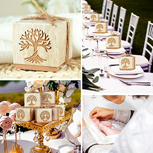 25 geschenkdozen, levensboom, kleine doos, 5 x 5 x 5 cm, snoepje, koekjes, chocolade, aandenken, doop, bruiloft, communie, verjaardag, babyshower 4