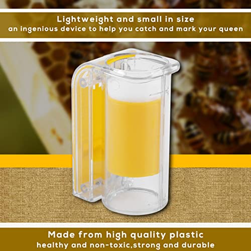 Bee Queen Marking Catcher, Bee Catching Marking Cage Plastic One-Handed Marker Bottle Plunger voor imkers 4