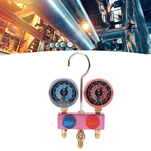 Mini G1/4 metalen knoop Kenmerkende drukmeter met PTPE pakkingzegel voor R22 R32 R410A Koelmiddel 3