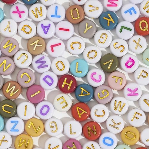 1000 Stukken Letter Kralen, Kleurrijke Kralen voor Armbanden, Kleurrijke Brieven A-Z, Kralen voor String voor Juwelen Ambachten (Mix) 3