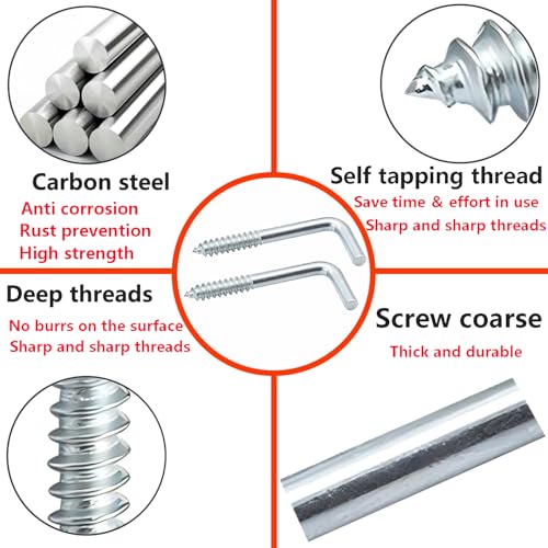 14 stuks schroefhaken, L-haken 3
