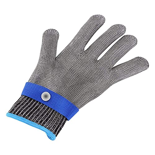 Cut Resistant Handschoen Snij Proof Stitch Resistant Roestvrij Staal Draad Mesh Slager Katoen hand polsbeschermer Veiligheid Tool M