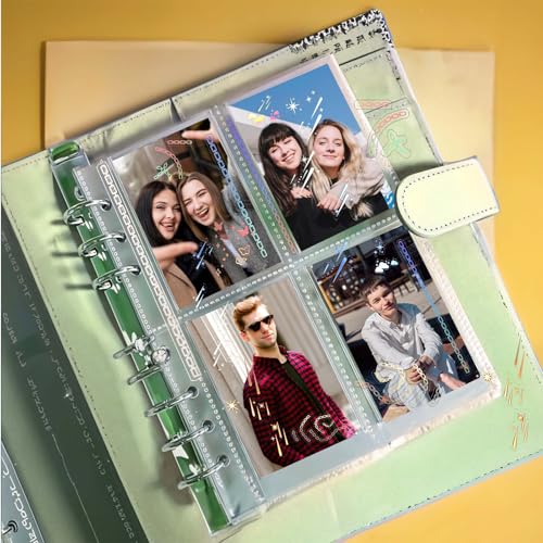 Holografische Deco Stickers voor fotokaarten, 24 vellen, Shiny Koreaanse Fotokaart Stickers, Self-Adhesive Clear Glitter Stickers, Star Moon Butterfly Musical Stickers voor