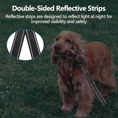 Strong Short Dog Lead, Training Lead voor honden met polslus, D-Carabiner 2,5 cm x 30 cm, Hondenherroeping Lead, Robuuste PVC Lead, Waterproof Recall Lead met metalen haken 3