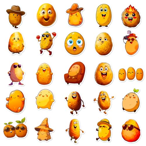 Aardappel Sticker Set Kinderen Tieners 50 Stuks Grappig Aardappel Waterdicht Vinyl Stickers Laptop Skateboard Koffer Helm Auto Fiets mobiele telefoon Motorrijwiel Bike Scrapbook Cadeau 4