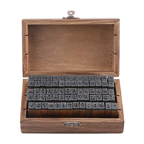 70 Stks Alfabet Letter Tempels, Vintage Hout Symbool Postzegels Set Multifunctionele Craft Inkt Stempel Kit voor Kaarten Maken, Scrapbooking