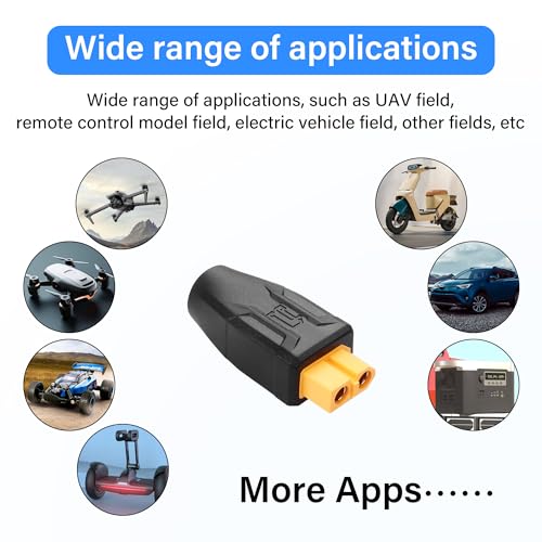 2 Pack XT60 naar DC7450 Adapter XT60 naar DC 7.4mm x 5mm Draadloos voor TS100 Soldeerijzer, FPV Monitor Power, drone (XT-027) 3