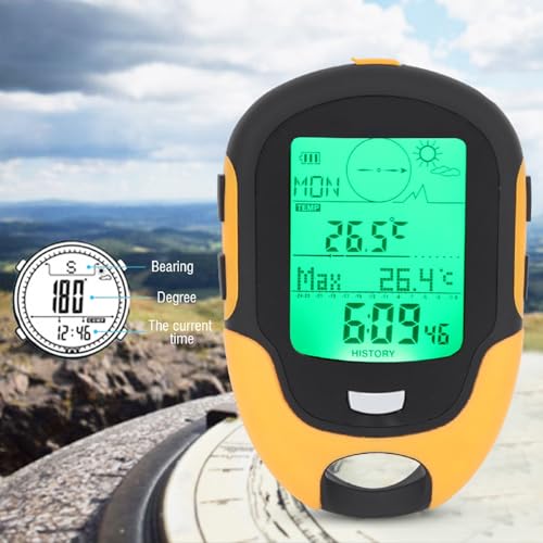 FR500 Outdoor Multifunctionele Auto Hoogtemeter Barometer Thermometer Hygrometer Kompas Digitale Hoogtemeter met meerdere functies Portable Walking Hoogtemeter 4