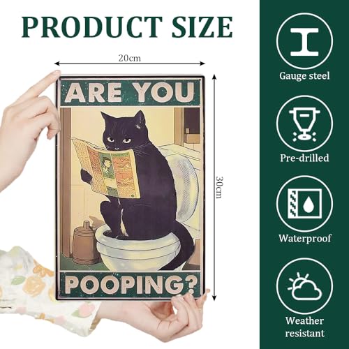 Muur decoratie badkamer muur decoratie foto badkamer decoratie toilet foto's deco toilet muurschildering grappig zwart kat bord tinnen borden badkamer zwart poster muur decoratie