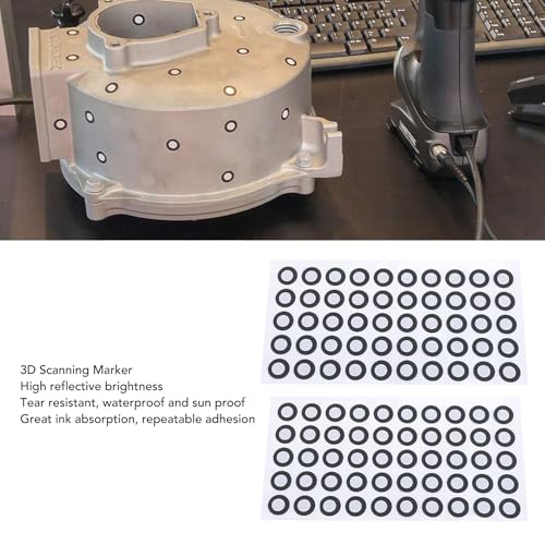 500Scs 3D Scan Markers, 6.0Mm ID 10Mm OD voor 3D-scanner, nauwkeurig scannen, met Clear Reflective Film voor Positioning Target voor 3D-scanner 4