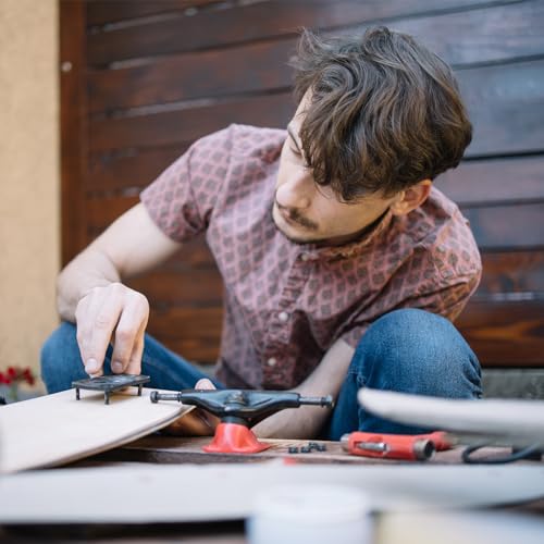 3/8" Skateboard Riser Pads, 2 Pack PU 3x2 Skateboard Riser Pads Hoek Wedge Shock Pads voor Skateboard Truck, Zwart 5