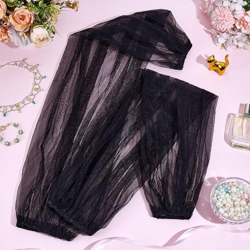 Afneembare mouwen voor bruiloft, lange tule sleeves, afneembare puff sleeves voor bruidsjurk, bruid, arm accessoires 4