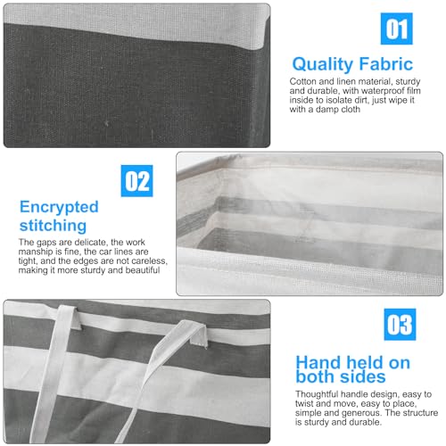 Opvouwbare wasserij verzamelaar, Pack van 2, 75L Wasmand, Opslagmand met versterkte handgrepen, Vrijstaande wasmand, Waszak, Wasmanden voor Slaapkamer, Badkamer, Slaapzaal, 60 x 40 x 3