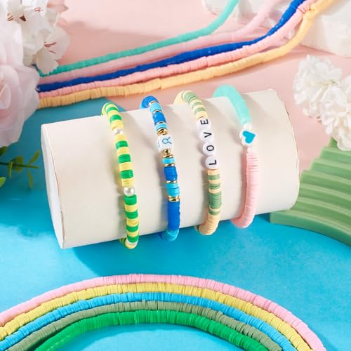 10 Strands 6mm Polymer klei kralen schijf Heishi kralen platte ronde klei spacer kralen voor sieraden maken ketting armbanden oorbellen