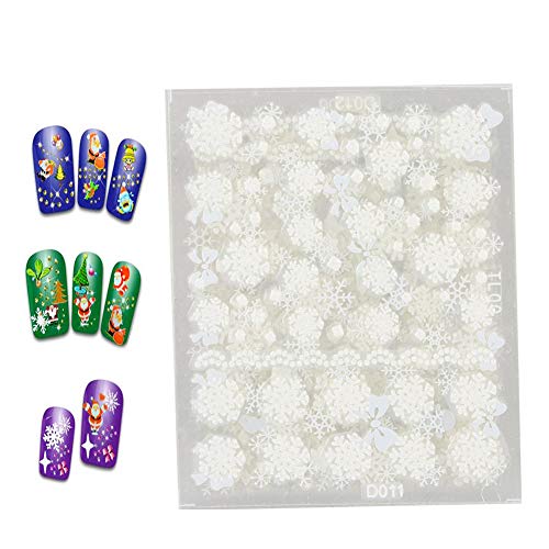 12st Kerstmis Thema Nail Art Stickers Nail DIY Transfer Decals Decoratie Tools, Nail Transfer Sticker, Nail Art Decals, Nail Art Sticker (Christmas Snowflake Type)