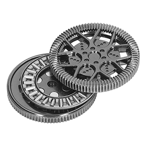Metal Fidget Speelgoed Fidget Slider Haptic Coin, Angst Stress Relief Push Slider Speelgoed voor Office (Zilver Zwart)
