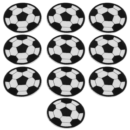 Veelzijdige Voetbal Borduren Patches Warmte-Smelten Lijm Ijzer/Naai 10 Stuks Voor Kleding Accessoires Patch Sticker Badge