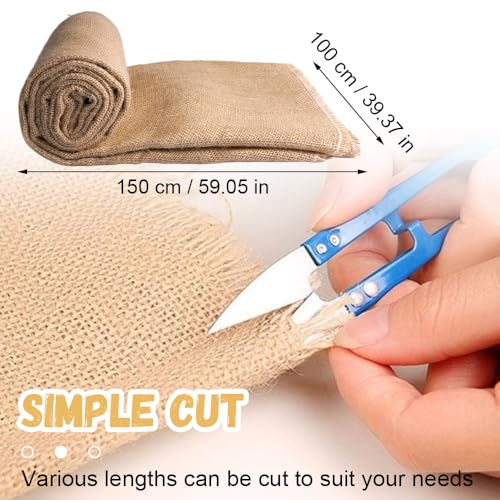Weefsels van natuurlijke Jute, Hessische stof Roll, Jute Hessian Tafel Runner op roll bekleding, 1 M X 1,6 M Jute Stof per meter, Jute van natuurlijke vezels, voor kostuums, bekleding, Tuinieren