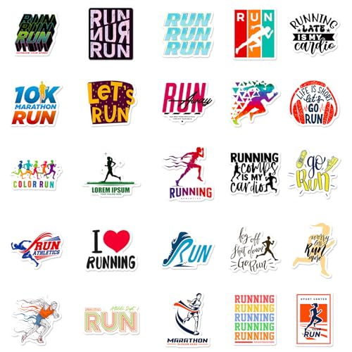 Running Sticker Set voor kinderen tieners 50 stuks waterdicht Vinyl Laptop Skateboard Koffer Helm Autofiets mobiele telefoon Motorrijwiel Bike Scrapbook Cadeau dagboek Cups 4