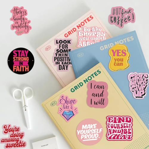 Inspirational Sticker Set Stickers voor tieners Volwassenen 50 stuks Inspire Waterproof Vinyl Stickers Automotor Fiets Skateboard Snowboard Bagage Laptop Koffer Helm Motorfiets 4