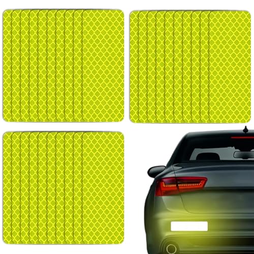 Pak met 30 Reflectorstickers, Zelf-Adhesive Reflector Stickers, 3 x 8 cm, Veiligheids Reflector Band, Reflector Stickers, Zelf-Adhesive Reflector Stickers, voor Motorfiets, Auto, Fiets