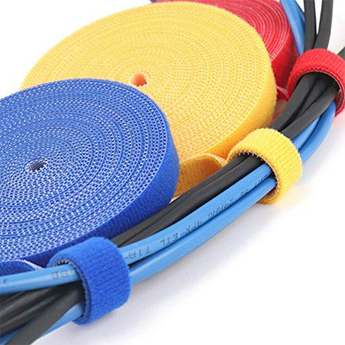 2cm x 3M Kabel Ties Kleefband Strips Haak en lus One-Wrap Kabel Wraps voor DIY sluiting en Kabel Organizer (Geel) 4