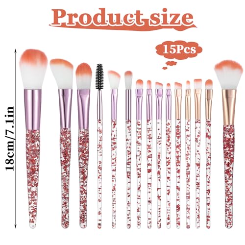15 stukken borstel set make-up borstel Set Professional Foundation Glitter Powder Brush Powder Eye Shadow Concealer Highlight Beauty for Women Foundation Blushes 4