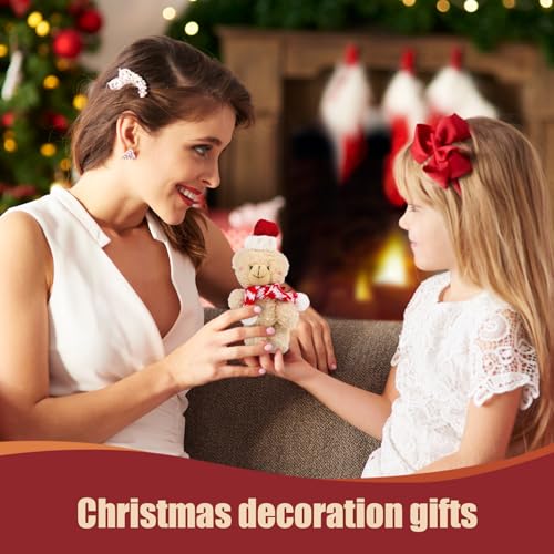 Wichtel Accessoires Kerst - 3 stuks pluche beer voor poppenhuis Accessoires - miniatuur beer hanger voor sleutels en tassen - kleine geschenken voor kerst 5