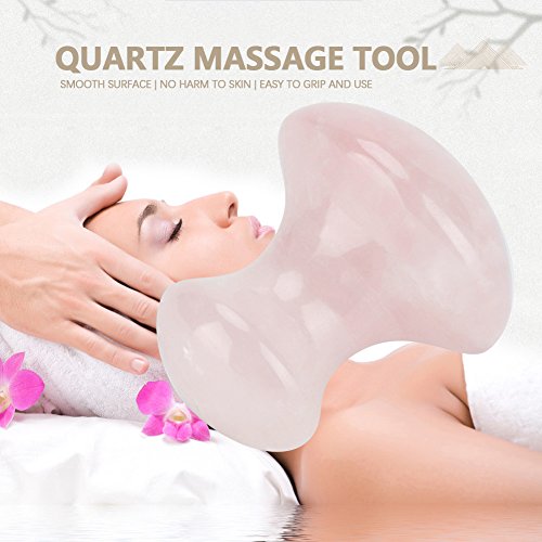 Natural Stone Gua Sha Kakkerlakken Massagegereedschappen Rozenkwarts Gua sha Plank Paddestoel Vorm voor gezicht nek schoonheid Spa ontspannende massage steen 4
