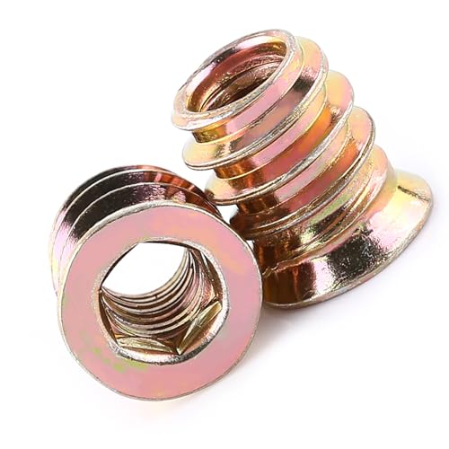 Verpakking van 20 hoofdsleeves, hexagonale krimpnoten, koolstofstaal holle schroefafdruk, draad voor houten meubelen (M6*13mm) 5