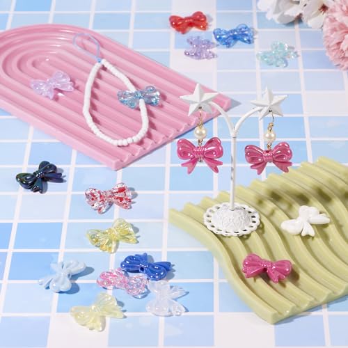 Acryl Bow Kralen, Cute Bowknot Cabochon Bedels Kralen Diverse ambachten Kralen Bulk voor armband ketting oorbellen sieraden maken