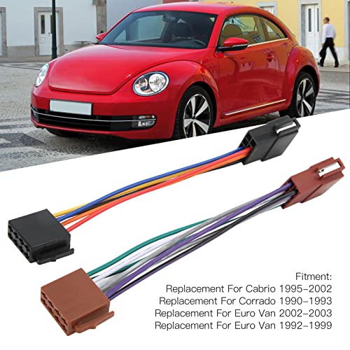 Car Radio Harnas Connector, ISO Radio Wire Connector Wire Harnas Adapter Plug Man naar vrouw 16 Pin ISO Vrouwelijke Radio Receiver Kabel 4