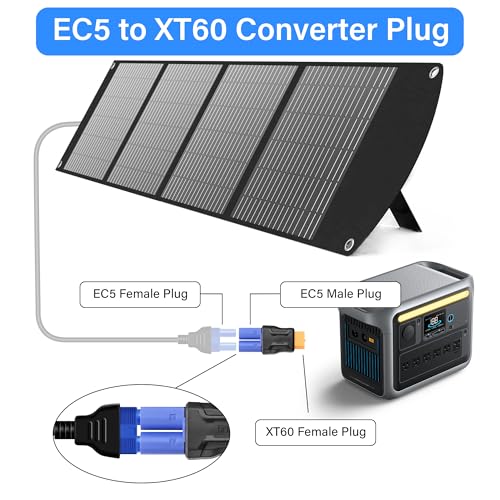2 Pack EC5 naar XT60 Connector Adapter Draadloos voor RC FPV Drone auto Lipo Batterij Charger ESC (EC5 man tot XT60 vrouw) 4