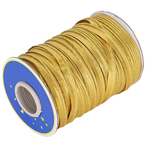 Crafts Edge Bias Tape Braid, 70-yard Piping Bias Trim, Perfect voor Naaien, Naaien, Typing en Stitching(Gold)