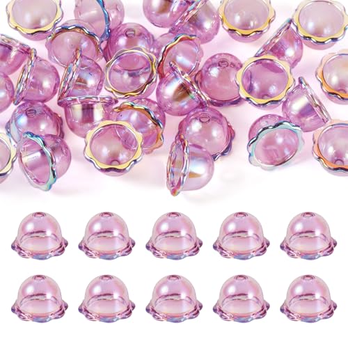 Acryl kralen caps AB kleur bloem kraal Cone End Caps Wind Chime kralen voor DIY Wind Chimes Dangle oorbellen ketting