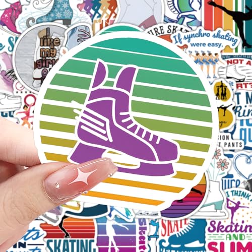 50 stuks figuur schaatsen Stickers voor tieners volwassenen figuur schaatsen Vinyl Sticker Set Auto Motorfiets Fiets Skateboard Snowboard Bagage Laptop Koffer Helm Motorfiets Computer 3