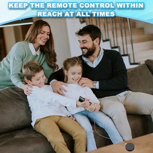 3,3 Ft intrekbare afstandsbediening Tether, 2 stuks ronde veiligheidskabel sleutelslot met dubbele ligm voor tv-afstandbediening gaming controller, zwart (ronde IJzeren dop) 5