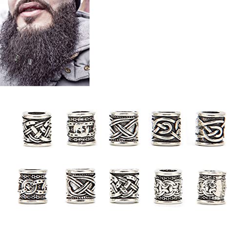 10Stuks Viking baard kralen Legering antieke Noorse dreadlock kralen voor baard haar DIY armband ketting baard kralen voor mannen