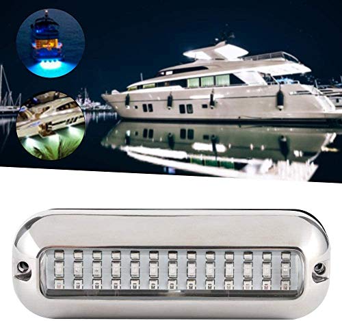 39LED Onderwater Bootverlichting Roestvrij stalen Pontoon Marine Tail Lights voor Zwemmen Rijden Vissen, Waterdicht IP68 Bulb (Blauw) 5