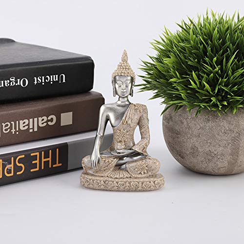 Mediteren zitten Boeddha standbeeld Carving Figurine Craft voor thuis decoratie tafel ornament(1) 3