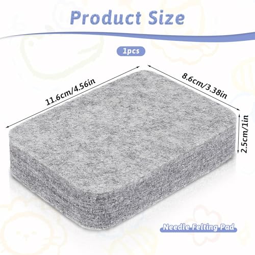 Naald vilt mat gemaakt van natuurlijke wol, Coaster voor droog vilt en naald vilt naalden, onderlaag, vilt wol, droog vilten, naald vilt, voor naald vilt, handwerk, doe het zelf 4